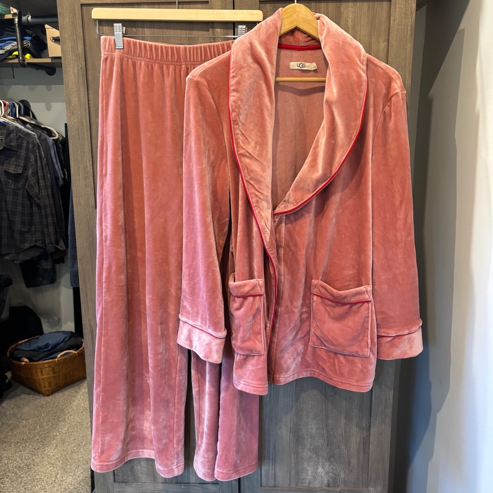 UGG Anthropologie Raechelle Two Piece Wrap Set Velvet Wide Leg Pants Small